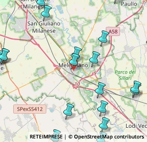 Mappa Via degli Ulivi, 20077 Melegnano MI, Italia (6.0725)