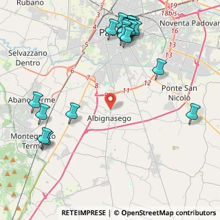 Mappa Via Lombardia, 35020 Albignasego PD, Italia (5.472)