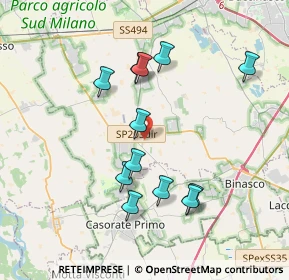 Mappa SP 203, 20088 Rosate MI, Italia (3.5575)