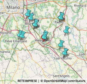 Mappa Via dei Gerani, 20077 Melegnano MI, Italia (6.97867)