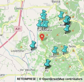 Mappa Via Verdi, 35030 Rovolon PD, Italia (2.0595)