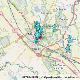 Mappa Via degli Oleandri, 20077 Melegnano MI, Italia (1.20167)