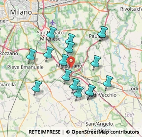 Mappa Via degli Oleandri, 20077 Melegnano MI, Italia (6.58313)