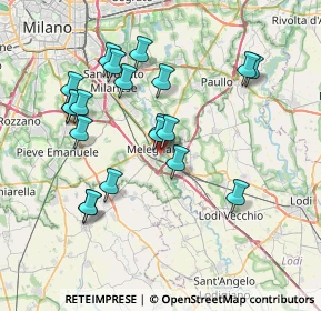 Mappa Via dei Ciclamini, 20077 Melegnano MI, Italia (7.3005)