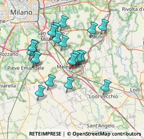 Mappa Via degli Oleandri, 20077 Melegnano MI, Italia (6.6225)