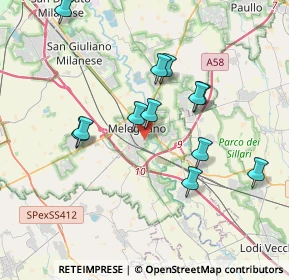 Mappa Via degli Oleandri, 20077 Melegnano MI, Italia (3.46833)