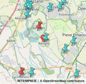 Mappa Via della Chiesa, 20080 Basiglio MI, Italia (2.79286)