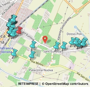 Mappa Via Sant' Eurosia, 37069 Villafranca di Verona VR, Italia (0.70385)