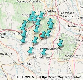 Mappa Piazza dell'Alpino, 36040 Orgiano VI, Italia (11.7075)