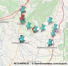 Mappa Piazza dell'Alpino, 36040 Orgiano VI, Italia (7.31063)