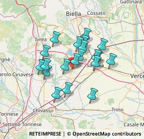 Mappa Via Giuseppe Mazzini, 13040 Borgo D'ale VC, Italia (10.7375)