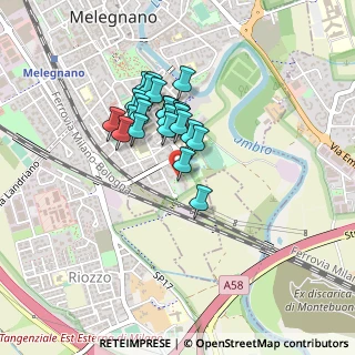 Mappa Via dei Cedri, 20077 Melegnano MI, Italia (0.3188)