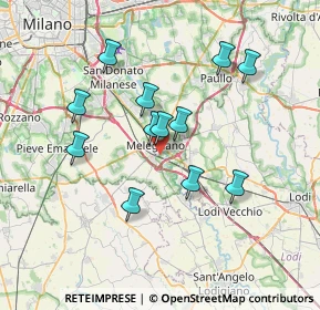 Mappa Via dei Cedri, 20077 Melegnano MI, Italia (6.34667)