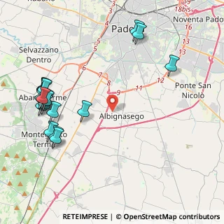Mappa Via D'Acquapendente Fabrici, 35020 Albignasego PD, Italia (5.2915)