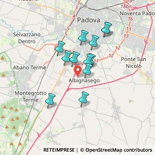 Mappa Via D'Acquapendente Fabrici, 35020 Albignasego PD, Italia (2.96833)