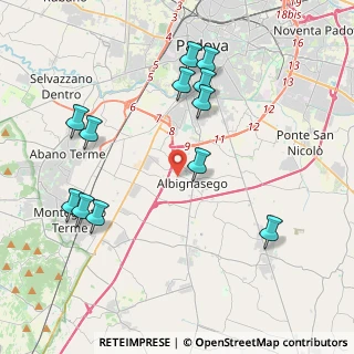 Mappa Via D'Acquapendente Fabrici, 35020 Albignasego PD, Italia (4.38917)
