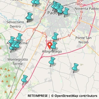 Mappa Via San Tommaso, 35020 Albignasego PD, Italia (5.788)