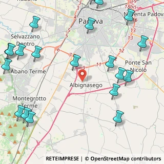 Mappa Via San Tommaso, 35020 Albignasego PD, Italia (6.2555)