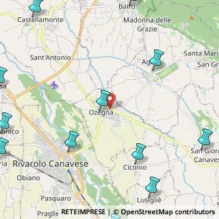 Mappa Via Carlo Alberto, 10080 Ozegna TO, Italia (3.555)