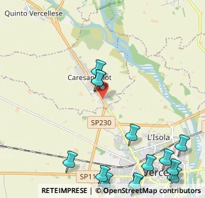 Mappa Via Vercelli, 13010 Caresanablot VC, Italia (2.87429)