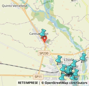 Mappa Via Vercelli, 13010 Caresanablot VC, Italia (3.506)