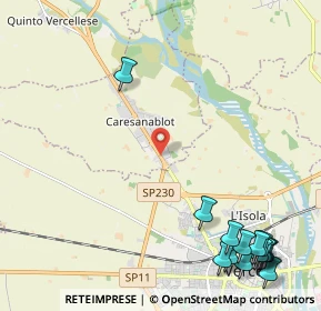 Mappa Via Vercelli, 13010 Caresanablot VC, Italia (3.27286)