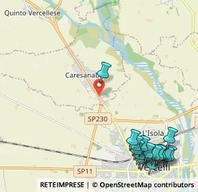 Mappa Via Vercelli, 13010 Caresanablot VC, Italia (3.12059)