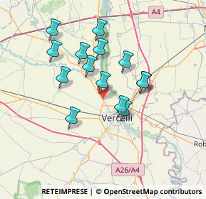 Mappa Via Vercelli, 13010 Caresanablot VC, Italia (6.10571)