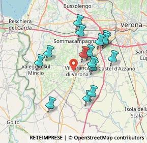 Mappa Via Muraglie, 37069 Villafranca di Verona VR, Italia (6.53)