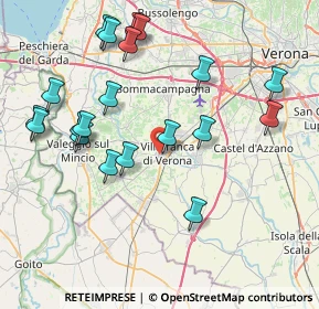Mappa Via Muraglie, 37069 Villafranca di Verona VR, Italia (8.6745)