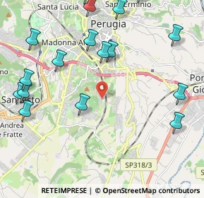 Mappa Via della Bietola, 06126 Perugia PG, Italia (2.83824)