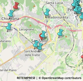 Mappa Via Amilcare Ponchielli, 06073 Perugia PG, Italia (3.35611)