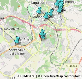 Mappa Via Settevalli, 06100 Perugia PG, Italia (2.37)