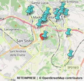 Mappa Via Settevalli, 06100 Perugia PG, Italia (2.254)