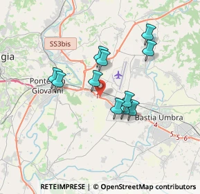 Mappa Via Don F. Scialba, 06083 Bastia Umbra PG, Italia (2.98364)