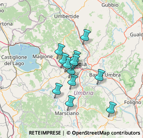 Mappa Via Angelo Morettini, 06128 Perugia PG, Italia (9.96083)