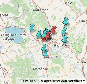 Mappa Via Angelo Morettini, 06128 Perugia PG, Italia (7.354)