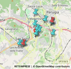 Mappa Via Angelo Morettini, 06128 Perugia PG, Italia (1.48867)