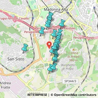 Mappa Via Angelo Morettini, 06128 Perugia PG, Italia (0.713)