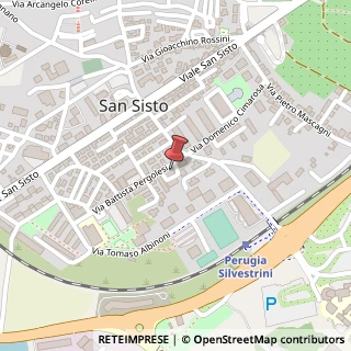 Mappa Via Giovanni Battista Pergolesi, 121, 06132 Perugia, Perugia (Umbria)