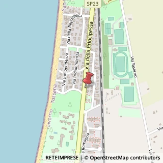 Mappa Via della Principessa, 163, 57027 San Vincenzo, Livorno (Toscana)