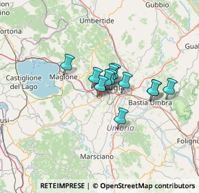 Mappa Via Vincenzo Bellini, 06132 Perugia PG, Italia (8.86417)