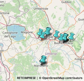 Mappa Via Vincenzo Bellini, 06132 Perugia PG, Italia (13.39)