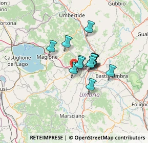 Mappa Via Vincenzo Bellini, 06132 Perugia PG, Italia (8.25769)