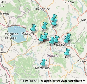 Mappa Via Vincenzo Bellini, 06132 Perugia PG, Italia (11.385)