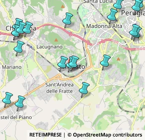 Mappa Via Vincenzo Bellini, 06132 Perugia PG, Italia (3.001)