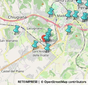 Mappa Via Ildebrando Pizzetti, 06100 Perugia PG, Italia (2.96944)