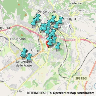 Mappa Via Ariodante Barteri, 06128 Perugia PG, Italia (1.632)