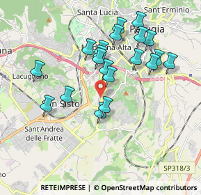 Mappa Via Ariodante Barteri, 06128 Perugia PG, Italia (1.826)