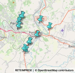 Mappa Via Alessandro Volta, 06010 Perugia PG (3.85769)
